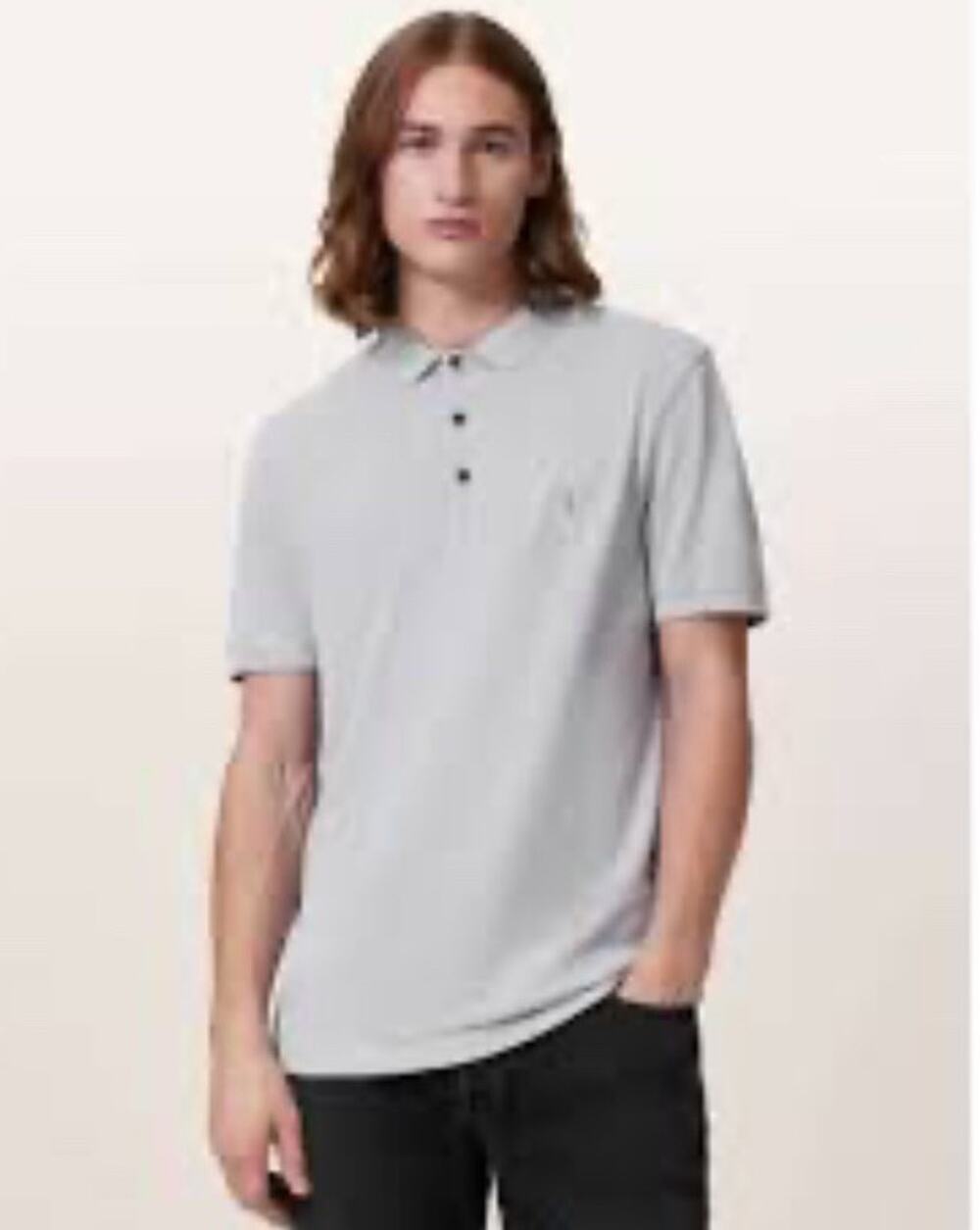 Men’s All Saints Gray Polo Large